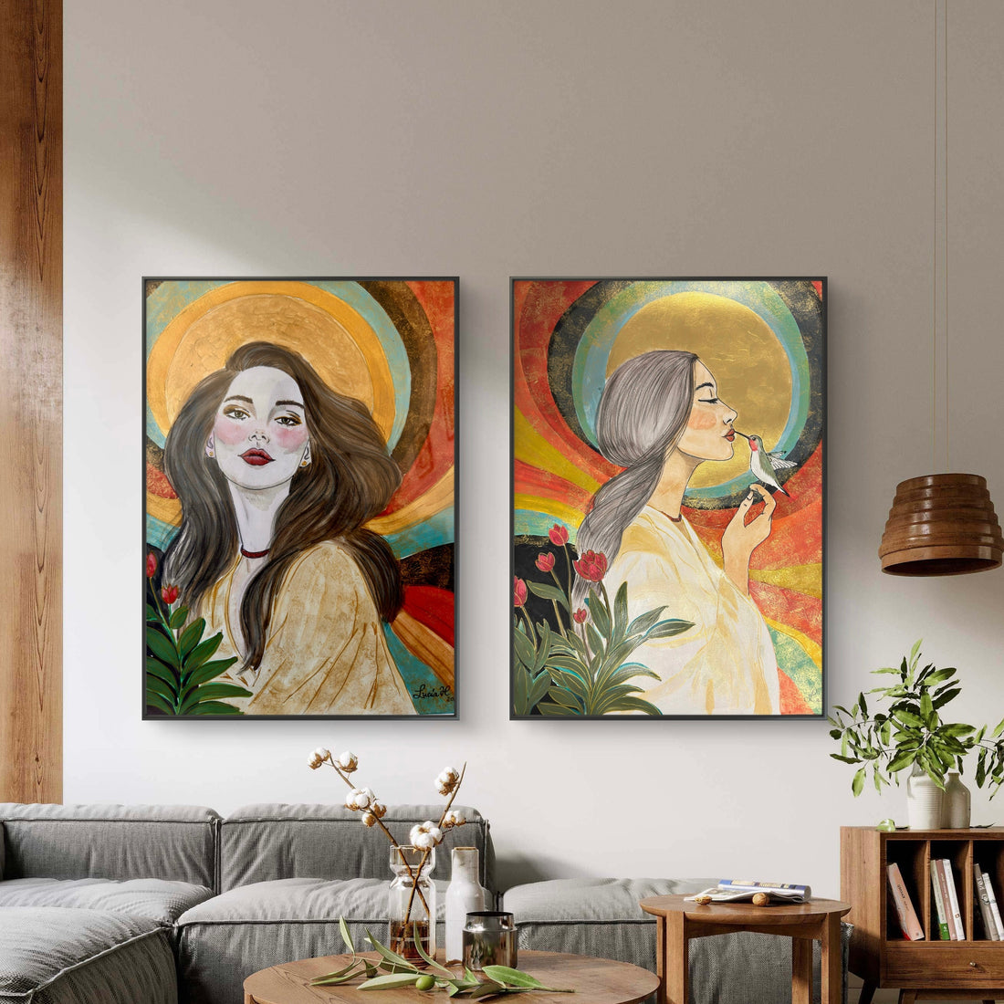 two beautiful paintings by lucia henker 